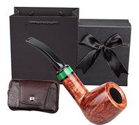 Briar Ensemble de pipes à tabac de luxe, filtre à pipe de 9 mm, ensemble cadeau et accessoires, kit de pipe en bois fait à la main pour pipe de maison (couleur : E)