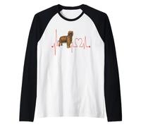 Briard Dog Heartbeat Amoureux des Chiens de Berger français Manche Raglan