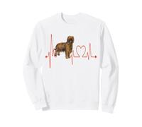 Briard Dog Heartbeat Amoureux des Chiens de Berger français Sweatshirt