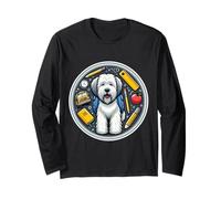 Briard pour la rentrée scolaire, chien, garçon, fille, propriétaire, étudiant, enfant Manche Longue