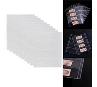 Briartw 10 feuilles de pages de collecte de pièces de monnaie, inserts de poche à 3 trous pour pièces de monnaie, 1 x 4 grilles de protection pour pièces de monnaie, pièces de monnaie en argent, 25,1