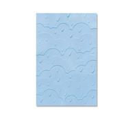Briartw Classeur de gaufrage 3D pour la fabrication de cartes, nuages de jours de pluie, texture plastique transparente qui s'estompe pour scrapbooking et autres loisirs créatifs, albums, timbres,