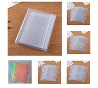 Briartw Classeur de rangement pour matrices et timbres, protège-pages, 1 couverture avec 25 pochettes pour organiseur, collection, scrapbooking, rangement