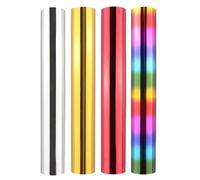 Briartw Glimmer Lot de 4 rouleaux de papier d'aluminium à chaud pour travaux manuels, feuille de transfert thermique de 15 cm x 40 cm par rouleau, feuilles de transfert d'aluminium