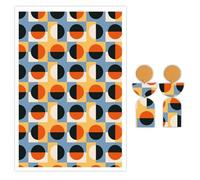 Briartw Lot de 10 feuilles de papier de transfert en argile polymère géométrique Eclipse - Par feuille - 10 x 14,8 cm - Feuilles de transfert en argile polymère pour la fabrication de bijoux