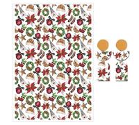 Briartw Lot de 10 feuilles de papier de transfert en argile polymère motif éléments de Noël, 10 x 14,8 cm, feuilles de transfert en argile polymère pour la fabrication de bijoux en argile