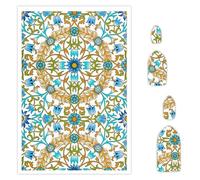 Briartw Lot de 10 feuilles de papier de transfert en argile polymère - Motif floral - Par feuille - 14,8 x 10 cm - Feuilles de transfert jetables solubles dans l'eau pour la fabrication de bijoux et