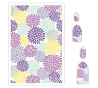 Briartw Lot de 10 feuilles de papier de transfert en argile polymère - Motif floral pastel - Par feuille - 14,8 x 10 cm - Feuilles de transfert jetables solubles dans l'eau pour la fabrication de