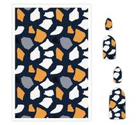 Briartw Lot de 10 feuilles de papier de transfert en argile polymère - Motif géométrique bleu marine et doré - Par feuille - 14,8 x 10 cm - Feuilles de transfert jetables solubles dans l'eau pour la