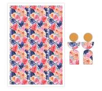 Briartw Lot de 10 feuilles de papier de transfert en argile polymère - Motif jardin de roses - Par feuille - 14,8 x 10 cm - Feuilles de transfert jetables solubles dans l'eau pour la fabrication de