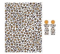 Briartw Lot de 10 feuilles de papier de transfert en argile polymère motif léopard, 10 x 14,8 cm, feuilles de transfert en argile polymère pour la fabrication de bijoux en argile, autocollants