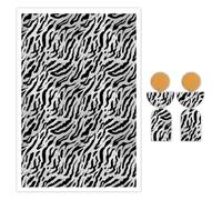 Briartw Lot de 10 feuilles de papier de transfert en argile polymère - Motif zébré Echo - Par feuille - 14,8 x 10 cm - Feuilles de transfert jetables solubles dans l'eau pour la fabrication de bijoux