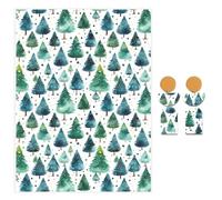 Briartw Lot de 10 feuilles de papier de transfert en argile polymère pour sapin de Noël, 10 x 14,8 cm, feuilles de transfert en argile polymère pour fabrication de bijoux et boucles d'oreilles