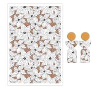 Briartw Lot de 10 feuilles de papier transfert en argile polymère - Ligne - Motif fleurs dessinées - Par feuille - 14,8 x 10 cm - Feuilles de transfert jetables solubles dans l'eau pour la fabrication
