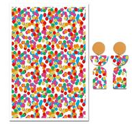 Briartw Lot de 10 feuilles de papier transfert en argile polymère - Motif à pois colorés - Par feuille - 14,8 x 10 cm - Feuilles de transfert jetables solubles dans l'eau pour la fabrication de bijoux