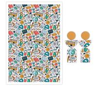 Briartw Lot de 10 feuilles de papier transfert en argile polymère - Motif jours scolaires - Par feuille - 14,8 x 10 cm - Feuilles de transfert jetables solubles dans l'eau pour la fabrication de