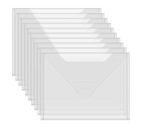 Briartw Lot de 10 grands sacs de rangement refermables en plastique pour matrices de découpe, pochoirs, loisirs créatifs, enveloppes de rangement transparentes pour timbres transparents, découpes