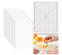 Briartw Lot de 10 tapis antidérapants en photopolymère de 12,1 x 15,2 cm avec guides imprimés | Convient aux mini outils de positionnement de tampons | Tapis d'artisanat antidérapants pour pochoirs