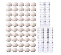Briartw Lot de 100 mini mousses bombées et 50 pots ronds empilables, tampons ronds en mousse bombée de rechange pour la fabrication de cartes, le gaufrage, le rendu de peinture
