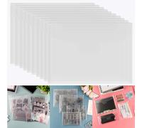 Briartw Lot de 100 pochettes de rangement refermables en plastique transparent pour matrices de découpe, pochoirs, gaufrage, loisirs créatifs, scrapbooking, cartes, loisirs créatifs, 14 x 19 cm