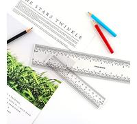 Briartw Lot de 2 règles droites en plastique acrylique transparent de 15,2 cm avec centimètres pour le scrapbooking, la fabrication de cartes, les étudiants, l'école, le bureau, la maison