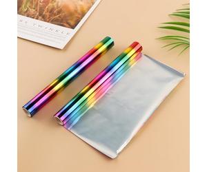 Briartw Lot de 2 rouleaux de papier d'aluminium réactif pour imprimante laser et plastifieuse, 19,3 cm x 5 m, droits et colorés, pour loisirs créatifs, gaufrage, scrapbooking, fabrication de cartes