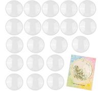 Briartw Lot de 20 couvercles ronds de 8,9 cm de diamètre pour fabrication de cartes shaker, scrapbooking, profil bas, plastique transparent, couvercles de shaker dimensionnels, couvercles de shaker
