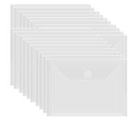 Briartw Lot de 20 enveloppes de rangement refermables en plastique avec fermeture auto-agrippante pour matrices de découpe, pochoirs, travaux manuels, 17,8 x 12,7 cm, sac de rangement transparent pour