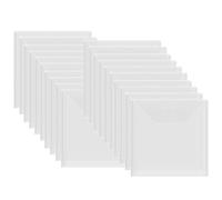 Briartw Lot de 20 enveloppes de rangement refermables en plastique transparent pour matrices de découpe, pochoirs, loisirs créatifs, sac de rangement pour timbres transparents, découpes, papier de
