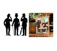 Briartw Lot de 3 matrices de découpe en métal Gentleman pour bricolage, scrapbooking, gaufrage, fabrication de cartes, album, cartes de vœux, cadeaux