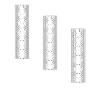 Briartw Lot de 3 règles droites en acrylique transparent à centrage zéro en pouces et règles métriques droites pour travaux manuels, travaux manuels, encadrement et rédaction, scrapbooking