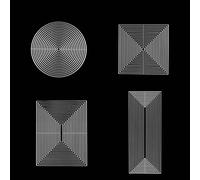 Briartw Lot de 4 matrices de découpe en métal rectangulaires en forme de cercle - Pour bricolage, scrapbooking, gaufrage, fabrication de cartes, album, découpes, cartes cadeaux en papier