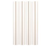 Briartw Lot de 4 rouleaux de papier d'aluminium blanc nacré brillant pour travaux manuels, feuille de transfert thermique pour système de feuille à chaud, 15,2 x 2,3 m, feuilles de transfert