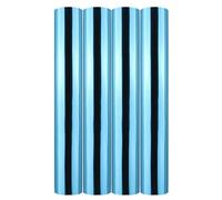 Briartw Lot de 4 rouleaux de papier d'aluminium chaud pour travaux manuels, bleu activé par la chaleur pour système de feuille à chaud, 15 cm x 40 cm, feuilles de transfert