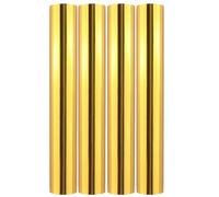 Briartw Lot de 4 rouleaux de papier d'aluminium chaud pour travaux manuels, feuille de transfert thermique dorée activée par la chaleur pour système de feuille à chaud, 15 cm x 40 cm