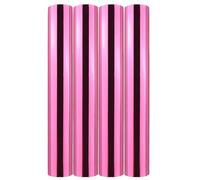 Briartw Lot de 4 rouleaux de papier d'aluminium chaud pour travaux manuels, rose activé par la chaleur pour système de feuille à chaud, 15 cm x 40 cm, feuilles de transfert