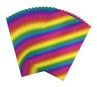 Briartw Lot de 50 feuilles de papier d'aluminium chaud 20 x 29 cm pour estampage à chaud par imprimante laser et plastifieuse pour scrapbooking, loisirs créatifs, album de bricolage (arc-en-ciel, 50