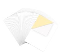 Briartw Lot de 50 feuilles de papier de masquage pour travaux manuels, feuilles adhésives repositionnables à faible adhérence, tampons et masques en papier à matrice - Taille : 14,8 x 21 cm