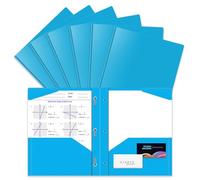 Briartw Lot de 6 dossiers bleus robustes avec griffes, bleu classique pour tous les usages, école, bureau, maison, couleur universelle pour organiser n'importe quel projet