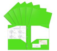 Briartw Lot de 6 dossiers de poche vert clair avec griffes, frais et apaisants pour les sessions d'étude, les semestres de printemps, la biologie, l'écologie et la relaxation organisée