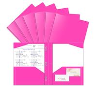 Briartw Lot de 6 dossiers en plastique rose avec griffes, format lettre amusante pour filles, femmes, écriture créative, projets artistiques, étudiants en soins infirmiers et style doux