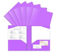 Briartw Lot de 6 pochettes en plastique violet avec griffes, format lettre pour étudiants créatifs, art, musique, théâtre, programmes cadeaux et organisation unique