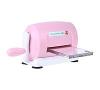 Briartw Machine de découpe pour travaux manuels, mini machine de découpe et 1 paire de petits tampons de découpe, découpeuse rose, machine de gaufrage manuelle pour enfants, machine à gaufrer