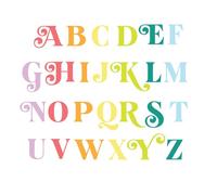 Briartw Matrices de découpe en lettres majuscules de l'alphabet festives de 2,5 cm de hauteur pour la fabrication de cartes, le scrapbooking, le gaufrage, la fabrication de cartes, les loisirs