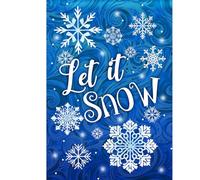 Briarwood Lane Let It Snow Drapeau de jardin double face Motif flocons de neige