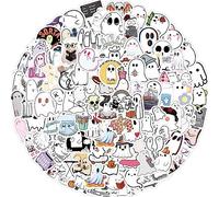 Bric Dodo Lot de 100 autocollants fantômes pour voiture, ordinateur portable, téléphone, guitare, skateboard, moto, vélo, Ghosts - En vinyle imperméable - Pour adolescents, enfants, adultes