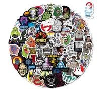 Bric dodo Lot de 100 autocollants Ghostbusters pour voiture, ordinateur portable, téléphone, guitare, skateboard, moto, vélo, Ghostbusters - En vinyle imperméable - Pour adolescents, enfants, adultes
