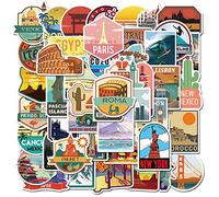 Bric dodo Lot de 50 autocollants en vinyle, imperméables et réutilisables, parfaits pour ordinateurs portables, voitures, skateboards et plus encore, style vintage