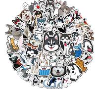 Bric dodo Lot de 50 autocollants Husky pour voiture, ordinateur portable, téléphone, guitare, skateboard, moto, vélo, husky, enfants, adultes
