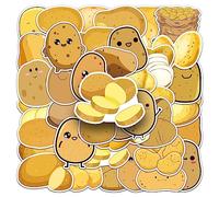 Bric Dodo Lot de 50 autocollants pour pommes de terre pour voiture, ordinateur portable, téléphone, guitare, skateboard, moto, vélo, potatoes,En vinyle imperméable,Pour adolescents, enfants, adultes